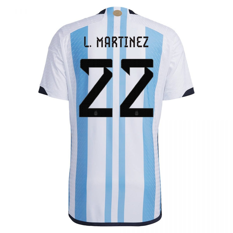 Lautaro Martínez Argentina 22/23 Authentic I Home Jersey - Adidas